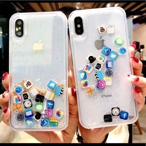 Glittery app iPhone case